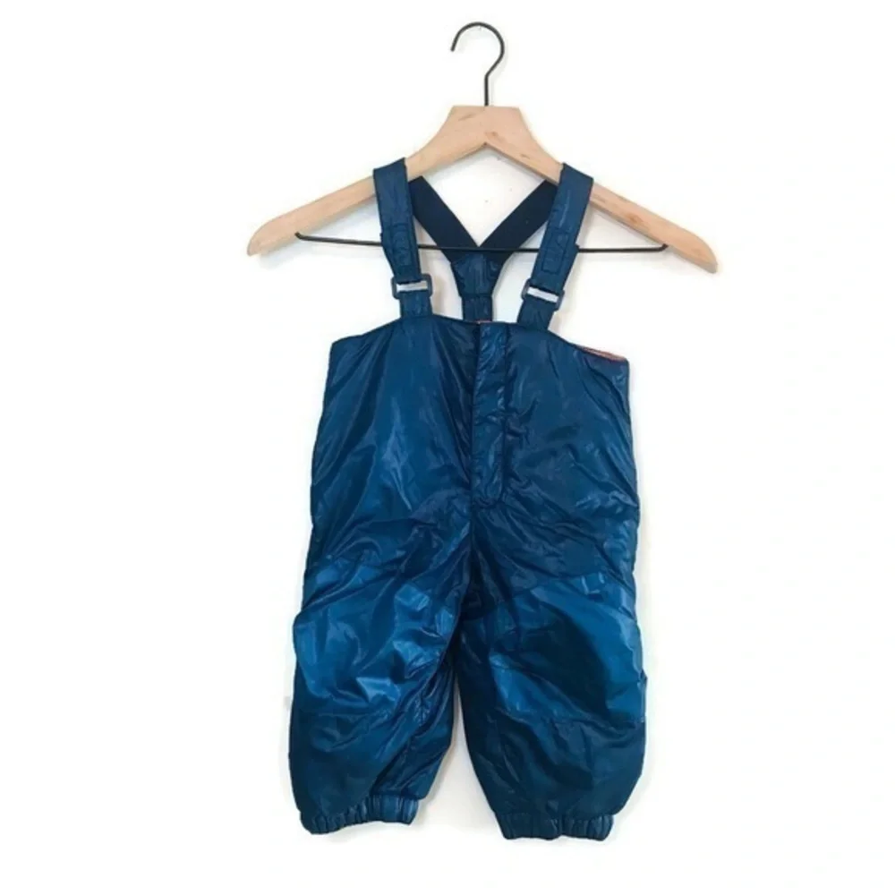 Old Navy Blue Orange Snow Bib Ski Suit Overalls baby Toddler size 12-18 Months